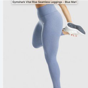 GYMSHARK Vital Seamless Blue Marl Leggings